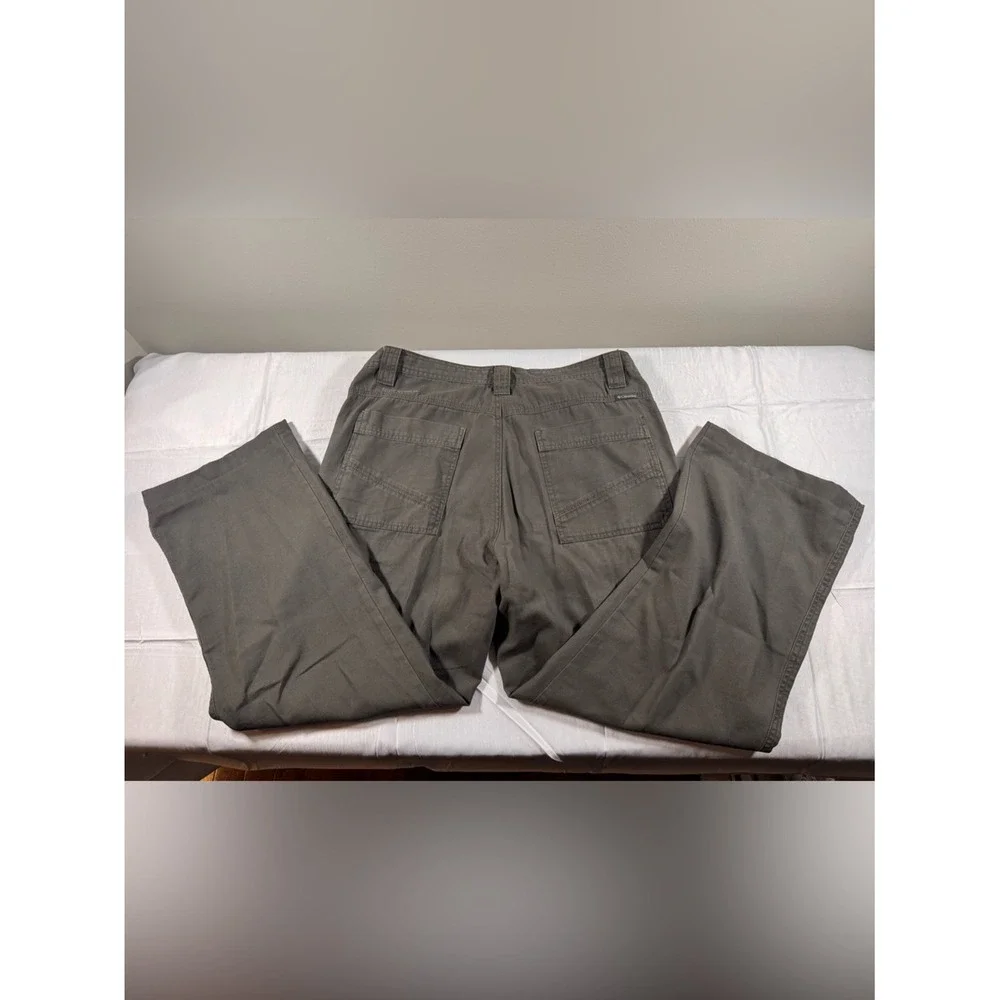 Columbia Omni-Shield Mens 34x32 Olive Green Cotton Canvas Cargo Utility Pants